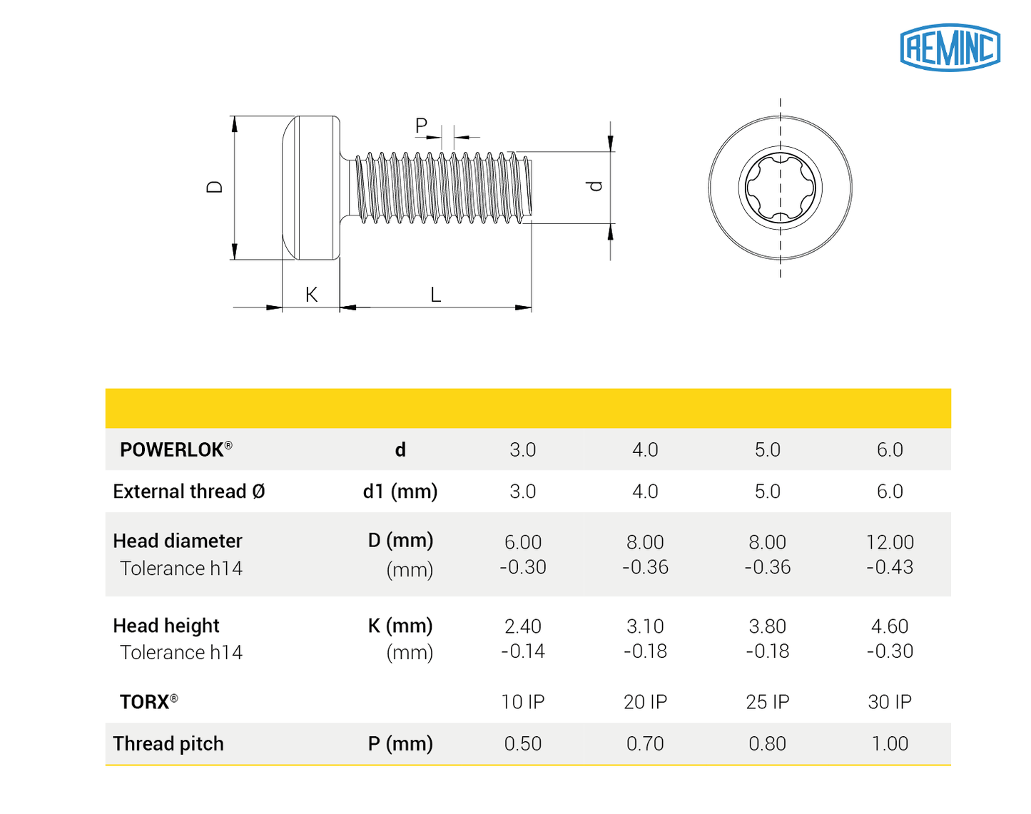 POWERLOK® Licensed screw, Pan head TORX PLUS® AUTOSERT®