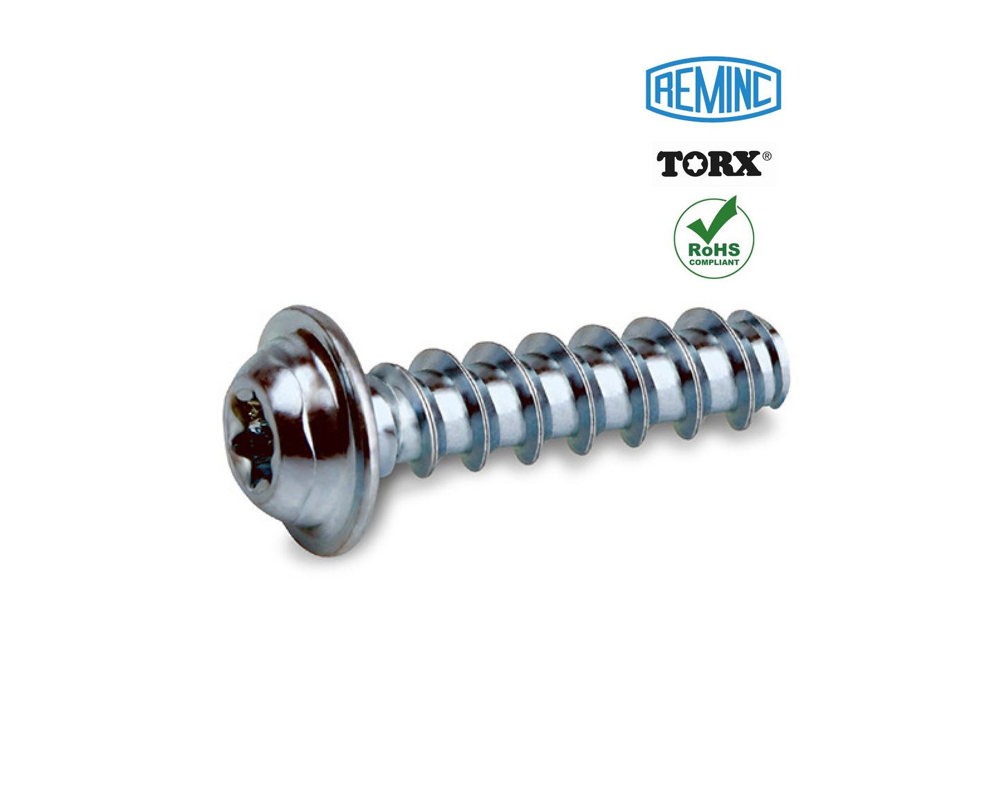 Wkręt ocynkowany REMFORM®, łeb cylindryczny z kołnierzem TORX®
